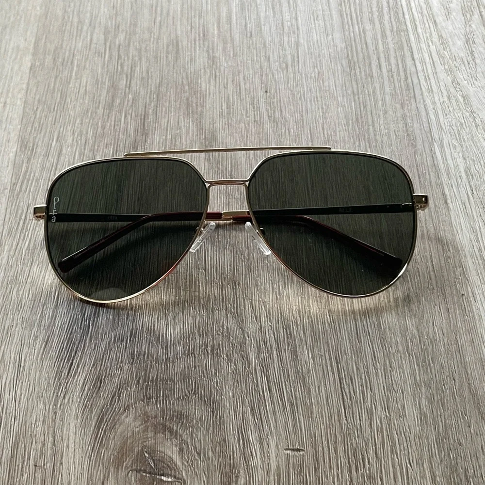otra billie gold oversized statement aviator sunglasses eyewear UV NEW - Picture 1 of 4